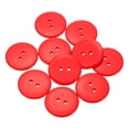 thumbnail image 1 of Uxcell 10Pcs Botón de costura de resina, 30mm botones redondos de 2 agujeros color rojo, 1 of 6
