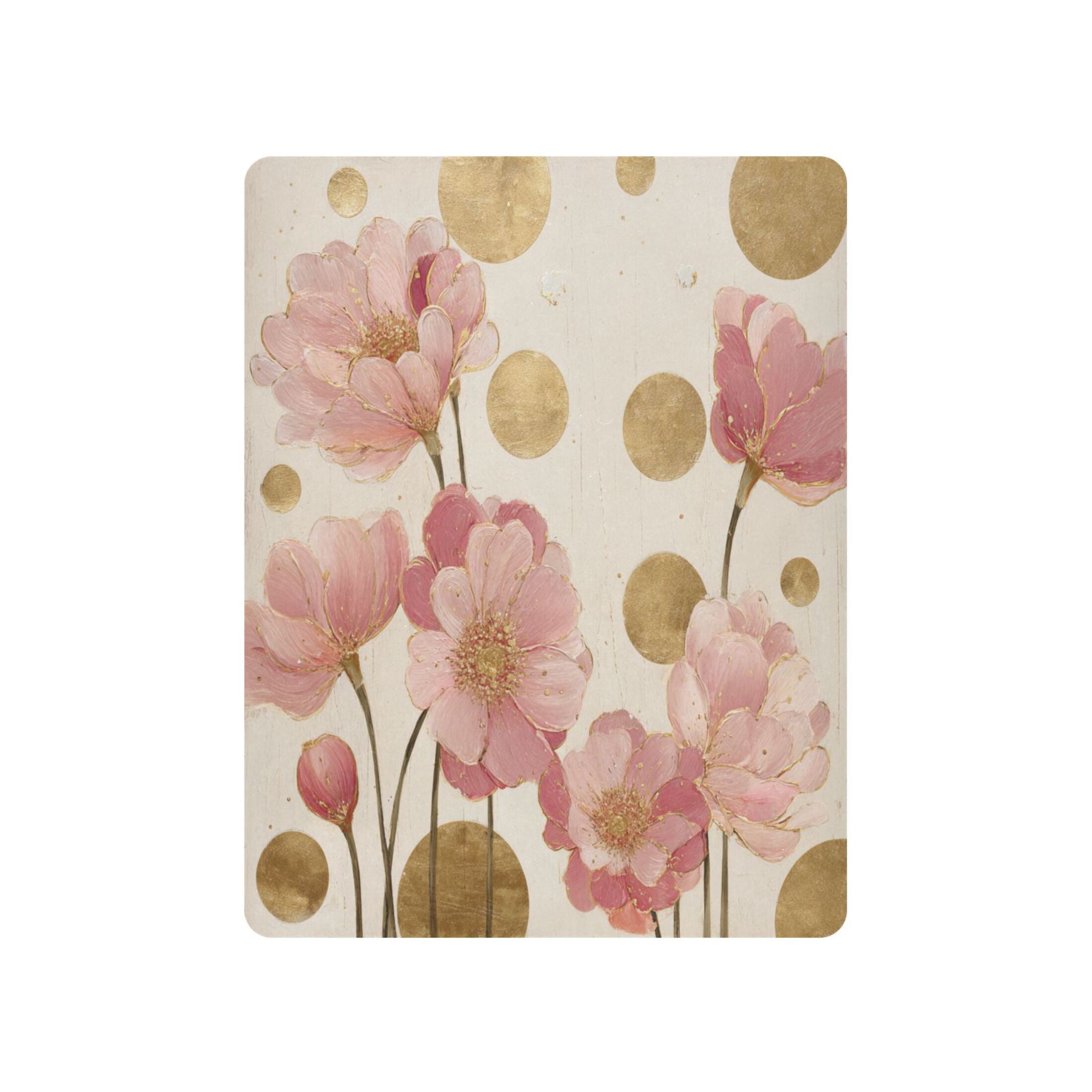 Baby Essentials 52”x 28”- Standard Cotton-like Modal Elastic- Pink-gold Design Crib Sheets for Newborns and Toddlers
