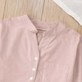 thumbnail image 5 of Hiijoy Big Boys Cotton Linen Summer Shirt 3/4 Sleeve Henley T-Shirt Solid Casual T Shirt, 5 of 7