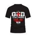 thumbnail image 2 of T-Shirt Message Inspirant Chrétien - Polyester 100 %, Col Rond Décontracté avec Légère Élasticité, Coupe Régulière Manches Courtes pour l'Été, Tissu Tricoté Adulte avec Impression 3D 'Dieu n'Est Pas Fini avec', 2 of 6