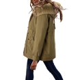 thumbnail image 1 of MASRIN Running Jacket  Womens Basic Hoodie Jackets Solid Color Zip Up Hooded Coats with Pockets Plus Size Loose Outwear Sweatshirts Sweater Stone, 1 of 5