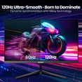 thumbnail image 3 of Gawfolk 27" QHD IPS 120Hz Gaming Monitor, AMD FreeSync, 120% sRGB, HDMI 2.0 for PC & Console Gaming, 3 of 9