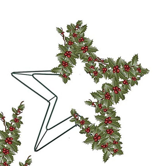 HONMEET Star Wire Wreath Frame Iron 1Pack 13.8In