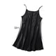 thumbnail image 5 of Vestido de falde tirantes básicos con dobladillo de hode loto de satén de talgrande pamujer Negro XL, 5 of 5