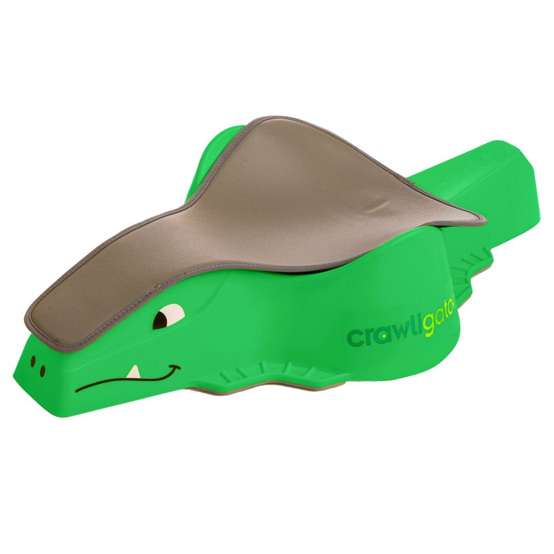 Crawligator tummy-time toy for infants provides mobility and crawling movement