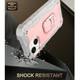 thumbnail image 3 of iPhone 13 Mini Case - Heavy Duty Hybrid Rugged Dual Layer Protective Shockproof Kickstand Cover with Ring Holder for Apple iPhone 13 Mini, G, 3 of 7
