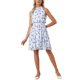 thumbnail image 2 of Vestido floral sin mangas con cuello halter de INSPIRE CHIC M Blanco, 2 of 6