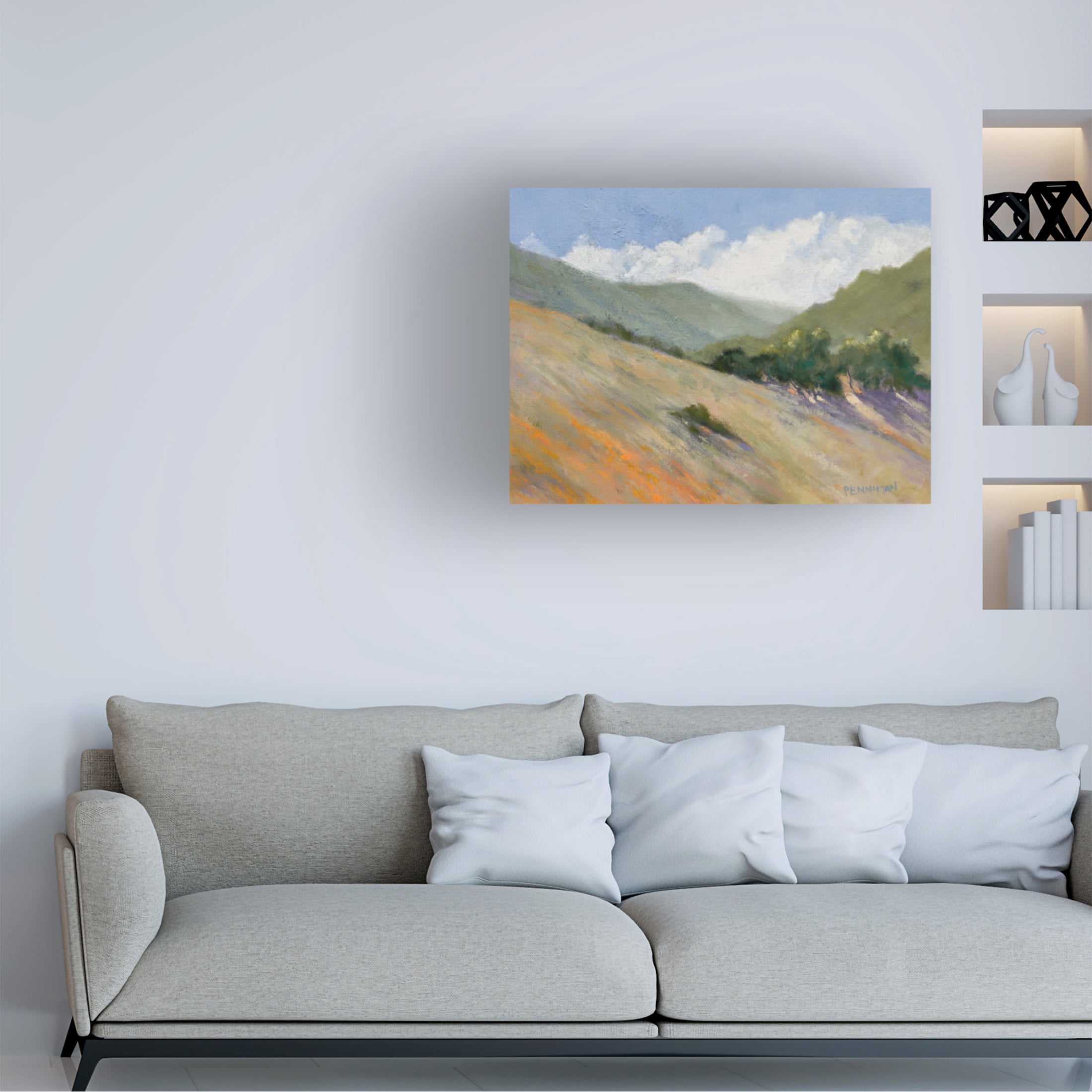 Canvas Wall Art - Ed Penniman 'Old Toll Road, Calistoga' Wall Art for Living Room, Bedroom, or Office Décor by Trademark Fine Art - 19 x 14 Inches