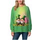 thumbnail image 4 of Xuyuer St Patricks Day Long Sleeve Shirt Women Lucky Shamrock Clover Love Graphic Shirts Irish Gifts Tee Tops, 4 of 5