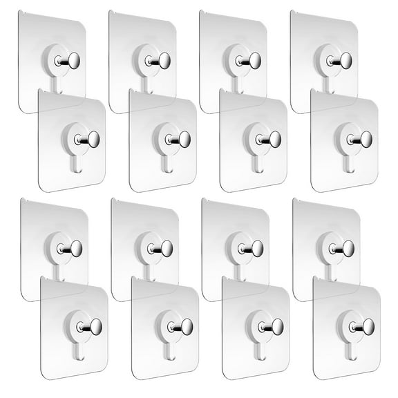 30Pcs Easily Hang Pictures on Walls Without Nails Using These Strong and Transparent Adhesive Hooks