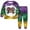 Purple, variant on Staki Carnival Clothes Toddler Girl Mardi Gras Outfit Long Sleeve Sweatshirt Pants Kids Carnival Clothes 2-9Y(Green,5-6 Years)