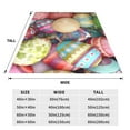 thumbnail image 3 of Honeii Easter Eggs Print Fleece Blanket - Throw Blanket for Bed, Sofa, Couch, Camping, and Travel , Microplush Ultra Soft Warm Blanket-80"x60", 3 of 7