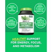 Zenwise Health Green Tea Extract with Green Coffee Bean Extract - Vegan Skin & Heart Support + Brain Health & Memory Boost - 120 Count