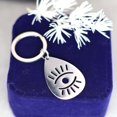 thumbnail image 2 of Amulet Charms Devil Eye Long Cilia Stainless Steel Teardrop Pendant Key Chain for Jewelry Key Chain Accessorie, 2 of 6