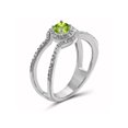 thumbnail image 2 of JewelersClub 1/4 Carat T.G.W. Peridot And White Diamond Accent Sterling Silver Ring, 2 of 4