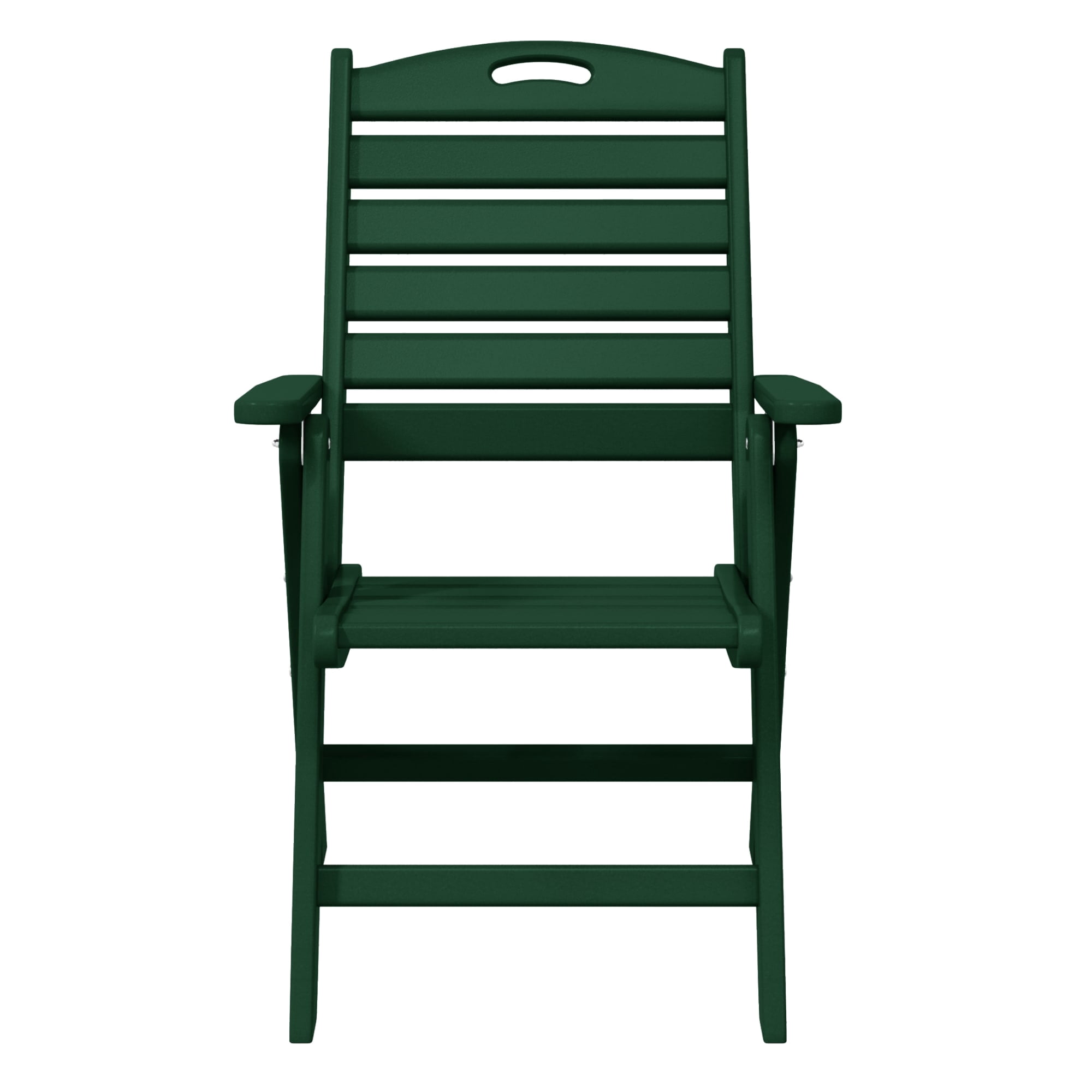 WestinTrends Malibu HDPE Adjustable Highback Folding Patio Dining Chair, Dark Green