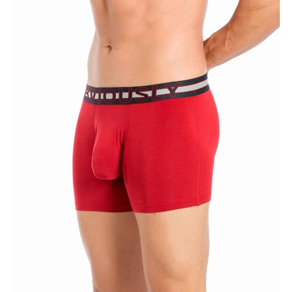 Men's Obviously B00-1F EveryMan AnatoMAX 3 Inch Boxer Brief (Chilli Red M)
