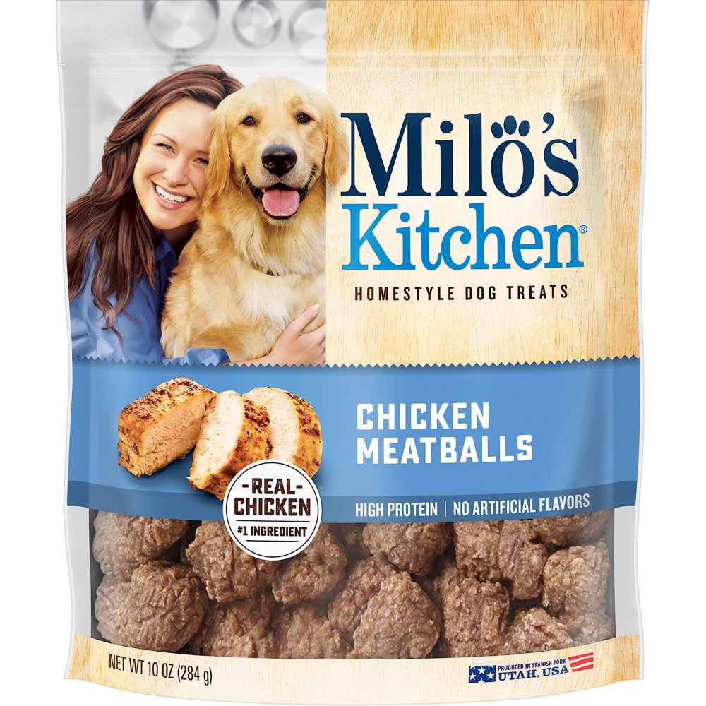 Milo's Kitchen Chicken Meatballs Dog Treats, 10Ounce