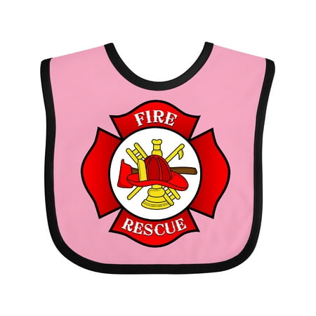 

Inktastic Maltese Cross Firefighter Boys or Girls Baby Bib