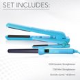 thumbnail image 3 of Herstyler Complete Flat Iron and Curling Iron Set, Dual Voltage, Blue, 3 of 6