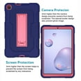 thumbnail image 3 of Dteck Case for Samsung Galaxy Tab A 8.4" SM-T307 (2020 Released),Shockproof Armor Rugged Rubber Case Hybrid Hard PC Protective Stand Cover (Without Built-in Screen Protector),Navy+Rose, 3 of 6