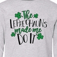 thumbnail image 4 of Inktastic St. Patrick's Day The Leprechauns Made me Do It Long Sleeve Youth T-Shirt, 4 of 5