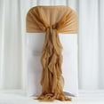 thumbnail image 2 of Efavormart 20 PCS Elegant Gold Chair Sashes Covers Premium Sheer Ruffles Curly Willow Chiffon Wedding Sashes for Party Ceremony Banquet Outdoor Events, 2 of 4