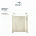 thumbnail image 5 of Transolid Expressions 48" X 60" X 96" 6-Piece Tub/Shower Wall Kit with Extension Kit, Sea Fog, 5 of 6