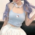 thumbnail image 2 of Anime Sanrio Sling Tops Suspender Kitty Vest Camisole Sexy T-shirt Cartoon Shirt for Female Summer Hot Girl Crop Top ClothesM Gong Bohan LED, 2 of 2