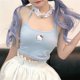 thumbnail image 2 of Anime Sanrio Sling Tops Suspender Kitty Vest Camisole Sexy T-shirt Cartoon Shirt for Female Summer Hot Girl Crop Top ClothesXL Gong Bohan LED, 2 of 2