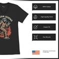 thumbnail image 6 of American Legend Bigfoot V-Neck T-shirt Patriotic Funny Sasquatch Fan 4 July USA Flag Beer BBQ Tailgate Party Tee, 6 of 7