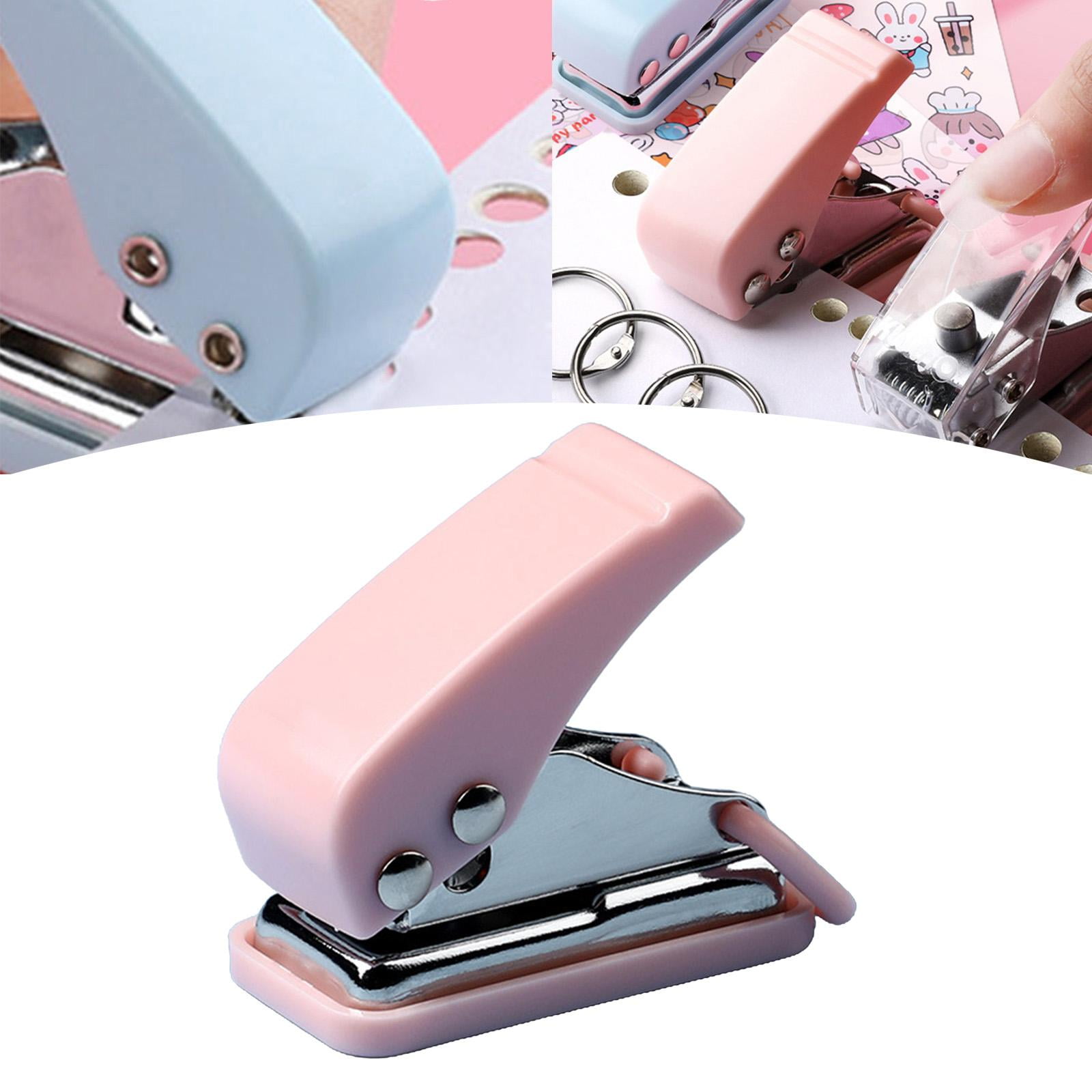 4PCS Mini 1-Hole Paper Hole Punch, Handheld Portable Puncher,10 Sheets at  One Time, Random Color