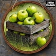 HELLOYOUNG 8x8 Inch Round Green Apple Metal Sign for Bar Kitchen Coffee ...