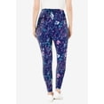 thumbnail image 3 of Woman Within Plus Size Petite Stretch-Cotton Knit Pull-On Printed Leggings, 3 of 5