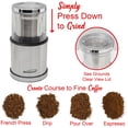 thumbnail image 3 of Brentwood 75-Gram Electric Stainless Steel Wet-and-Dry Coffee Bean, Herb, and Spice Grinder with 2 Removable Bowls, CG-162S , CG-162S, 3 of 5