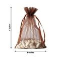 thumbnail image 3 of Efavormart 50PCS CHOCOLATE Organza Gift Bag Drawstring Pouch Wedding Favors Bridal Shower Treat Jewelry Bags - 6"x9", 3 of 5