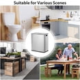 thumbnail image 6 of Goldensoil 16 Gallon Dual Compartment Stainless Steel Garbage Can with Foot Pedal, Silver, 6 of 7