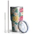 thumbnail image 2 of 30oz Pioneer Flower Tumblers Stainless Steel Tumbler with Lid and Straw,Vacuum Insulated Double Wall Travel Tumbler Cups Mug with Cleaning Brush for Coffee,Tea, 2 of 7