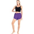 thumbnail image 2 of Teen Girls High Elastic Waist Workout Sports Track Shorts,Running Shorts Athletic Gym Yoga PE Shorts,Super Comfy Casual Sporty Lounge Short Pants Dolphin Shorts,S-4XL Purple, 2 of 9