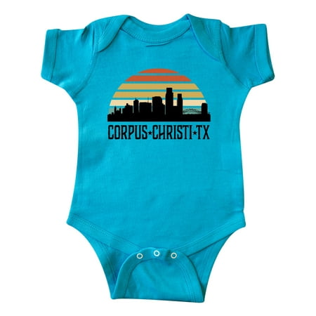 

Inktastic Corpus Christi Texas Skyline Retro Gift Baby Boy or Baby Girl Bodysuit