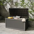 thumbnail image 2 of Decksplore 260 Gallon Lockable Resin Deck Box, Waterproof & Outdoor Storage Box for Outdoor Cushion Storage and Outdoor Delivery Storage Black, 2 of 7