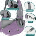 thumbnail image 3 of PetAmi Dog Sling Carrier for Small Dogs, Puppy Carrier Sling Purse, Dog Bags For Traveling, Carrying Bag to Wear Medium Cat, Adjustable Crossbody Pet Sling Travel Poop Bag Dispenser, Max 10lbs, Purple, 3 of 7