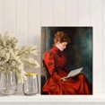 thumbnail image 2 of UXIEQU Victorian Lady Reading Canvas Wall Art Print 15.75x11.81 Inches, 2 of 8