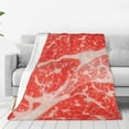 thumbnail image 1 of Balery Beef Steaks Manta de Felpa Suave y Acogedora – Cobija de Franela Aterciopelada para Cama, Lavable y Cálida para Sofá, Mascotas, Transpirable-40"x30", 1 of 7