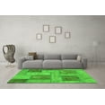 thumbnail image 3 of Ahgly Company Indoor Round Patchwork Green Transitional Area Rugs, 4' Round, 3 of 4