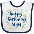 thumbnail image 3 of Inktastic Happy Birthday Mom Boys or Girls Baby Bib, 3 of 4