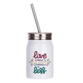 thumbnail image 2 of Johnson Plastics Plus JPPlus 17oz Sublimation Drinking Jar Cup Drinkware. Stainless Steel Jars with Lids and Straws. Perfect for Smoothies (White no Handle (Each)), 2 of 6
