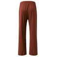 thumbnail image 5 of Brown Womens Sweatpants Womens Cotton Casual Loose Pants Comfy Work Pants with Pockets Elastic High Waist Paper Bag Drawstring Pants Casual Pants Women, 5 of 6