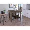 thumbnail image 2 of TUHOME Cala Kitchen Island Engineered Wood Kitchen Islands in  Brown, 2 of 7