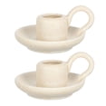 thumbnail image 1 of 2pcs Vela Soporte de vela simple Cerámica Cerámica Cerámica Soporte Decoración de escritorio, 1 of 6